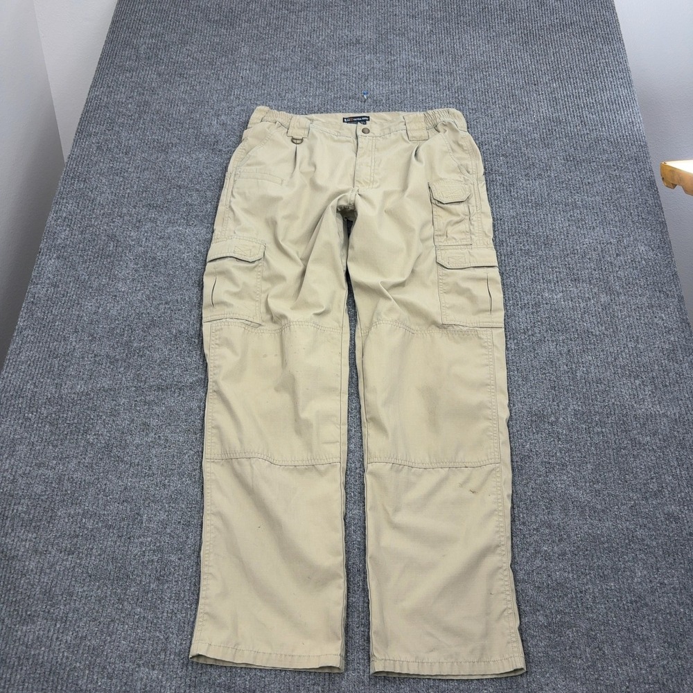 5.11 Tactical Cargo Pants Mens 36 Tan Ripstop 65% Polyester 35% Cotton Utility